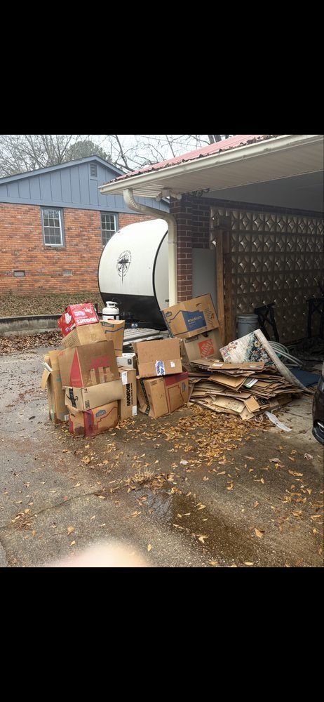 Cardboard and junk cleanout garage Anderson SC
