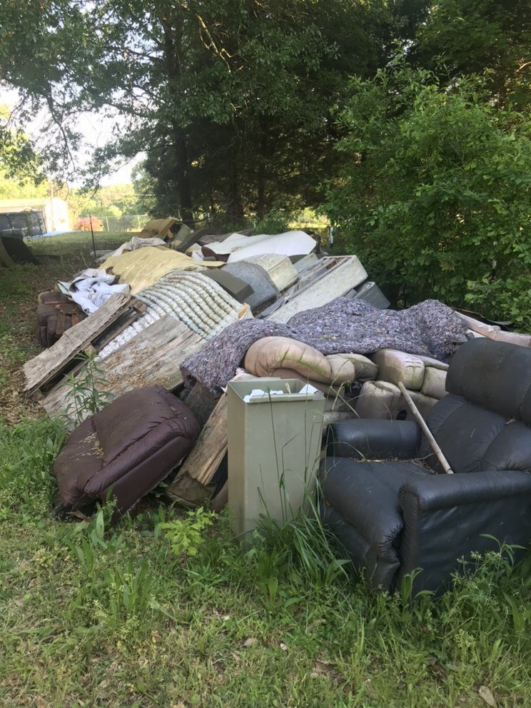 Large property cleanout furniture debris Anderson SC